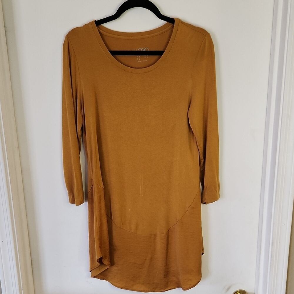 LOGO by Lori Goldstein Gold Asymmetrical Tunic